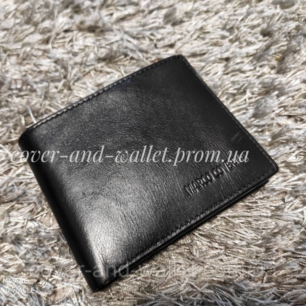 Тонкий кожаный мужской кошелек без застежки Marco Coverna BD-2 Киев - изображение 7