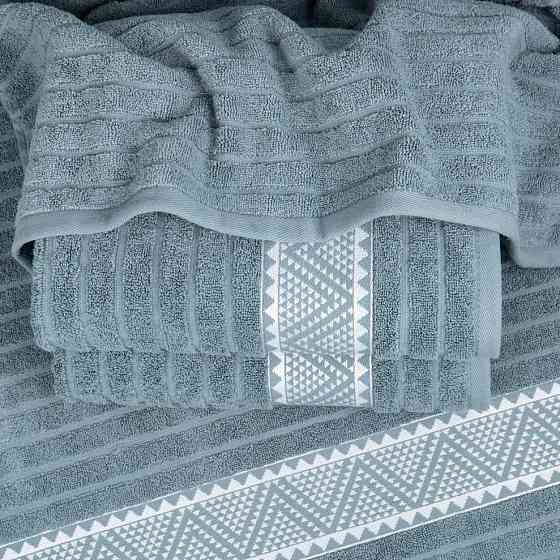 Махровий рушник для обличчя та рук Зіпп GM Textile 50х90см 500г/м2 (Світло-сірий) Суми