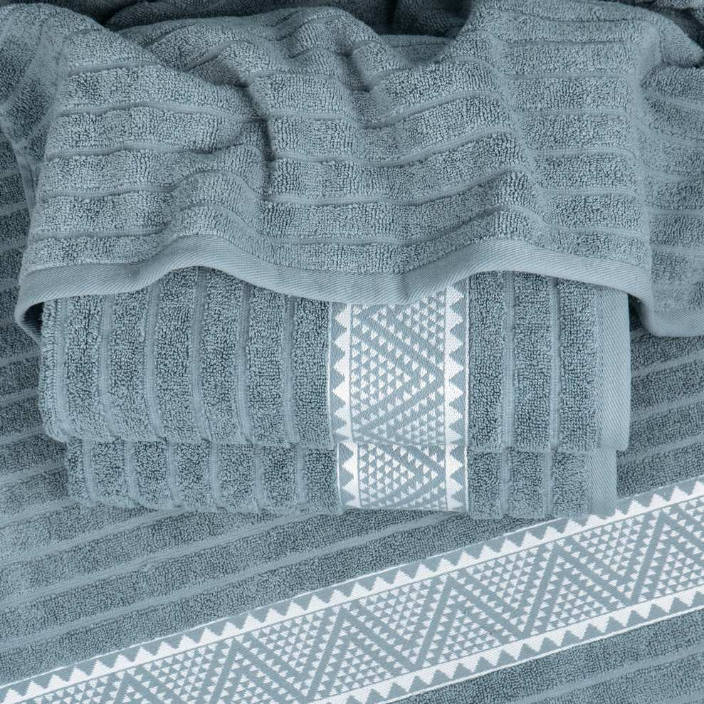 Махровий рушник для обличчя та рук Зіпп GM Textile 50х90см 500г/м2 (Світло-сірий) Суми - фото 5