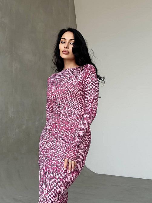 Жіноча стильна вечірня мідіплаття двійка Рожевий, 44/46 Одеса - фото 7