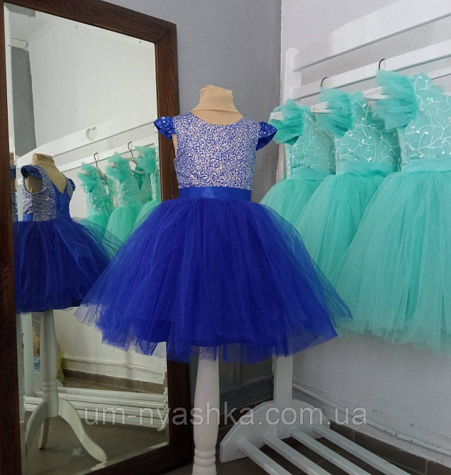 Пышное нарядное синее платье на девочку на 3-5 лет Кривой Рог - изображение 2