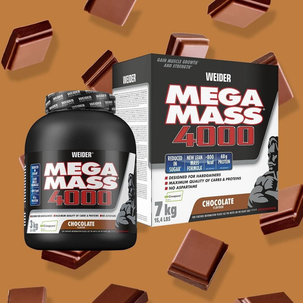 Гейнер Weider Mega Mass 4000 3,0 kg (Chocolate) Луцьк - фото 2