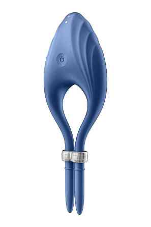 Эрекционное виброкольцо лассо Satisfyer Duelist Blue, 10 режимов, мощный мотор Sex Aura Киев