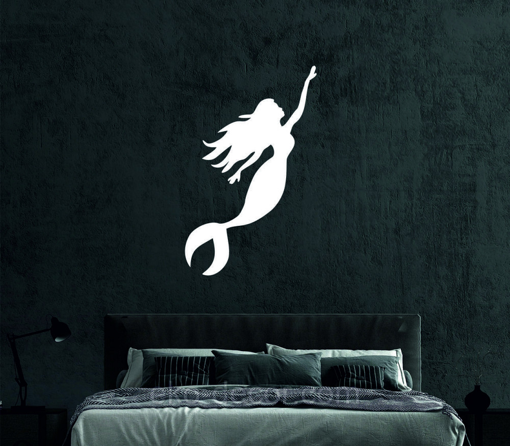 Декоративне настінне 3D Панно «Русалонька» Декор на стіну з об'ємом 70*43 см, Білий Київ - фото 7