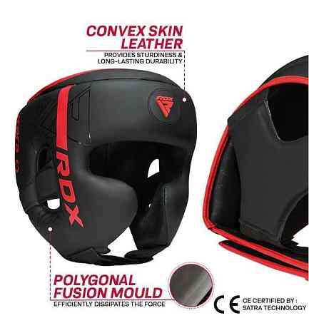 Боксерский шлем RDX F6 Matte Black L Киев