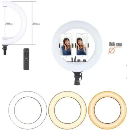Кольцевая LED лампа RL-18, 45см, пульт в комплекте Коломыя