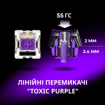 Клавіатура Lorgar KBP70MW Pro RGB Wireless/Bluetooth/USB UA White (LRG-KBP70MW-WH-US) Вінниця - фото 7