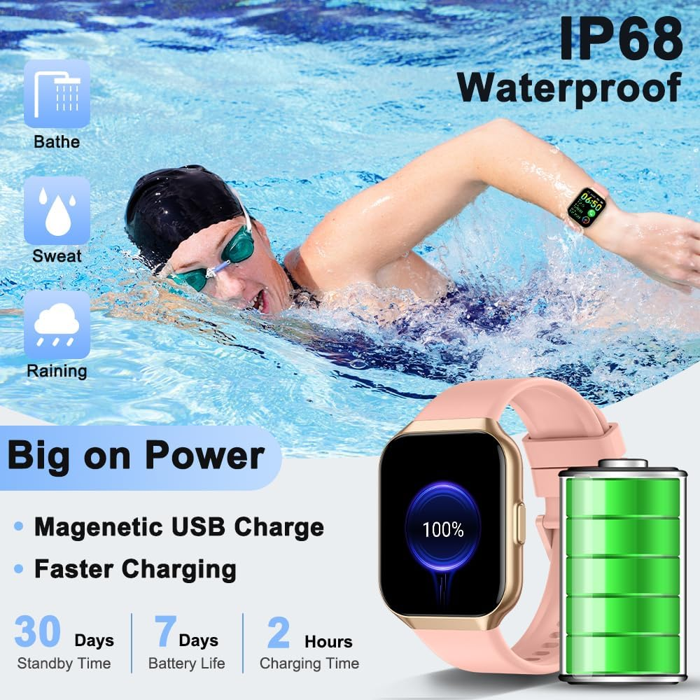 Смарт-годинник QCOQ 1.96" HD, Bluetooth дзвінки, пульс, SpO2, 110+ спортивних режимів, фітнес-трекер для Android та iOS Київ - фото 10