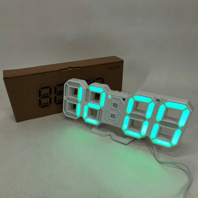 Сучасний годинник з LED підсвічуванням VST-883, Настільний годинник led на батарейках RZ-58 Львів - фото 11