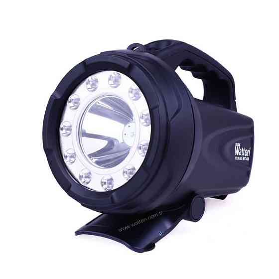 Мощный аккумуляторный фонарь Watton WT-406 для охоты, туризма, дальность 350-400 м с ремнем для переноса Каменец-Подольский