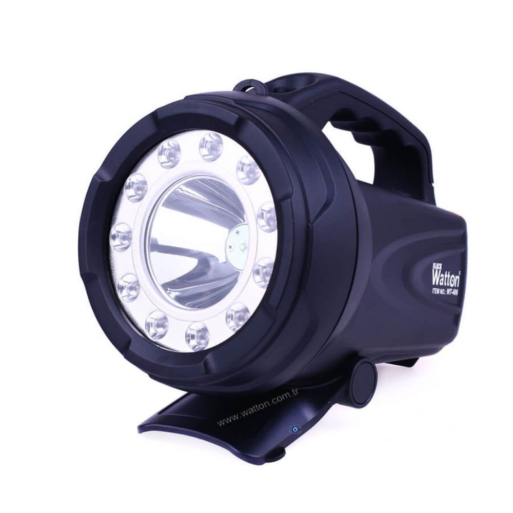 Мощный аккумуляторный фонарь Watton WT-406 для охоты, туризма, дальность 350-400 м с ремнем для переноса Каменец-Подольский - изображение 4