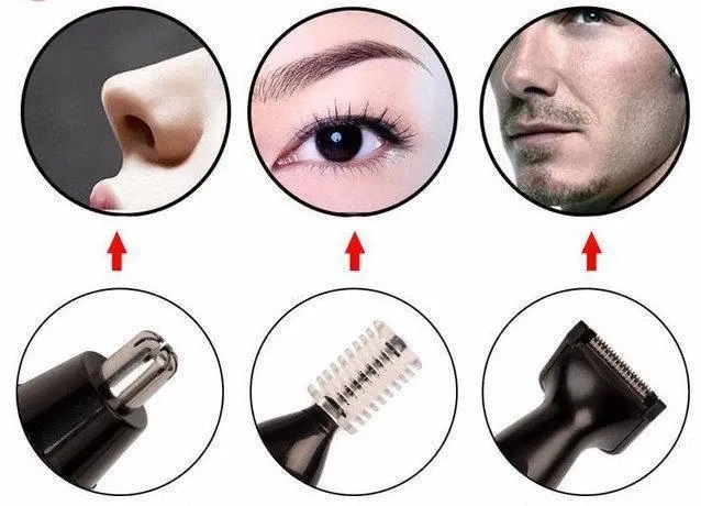 Тример GEMEI GM-3107 3в1 насадка для гоління, носа та вух, брів, зарядка від мережі 4039 Одеса - фото 9