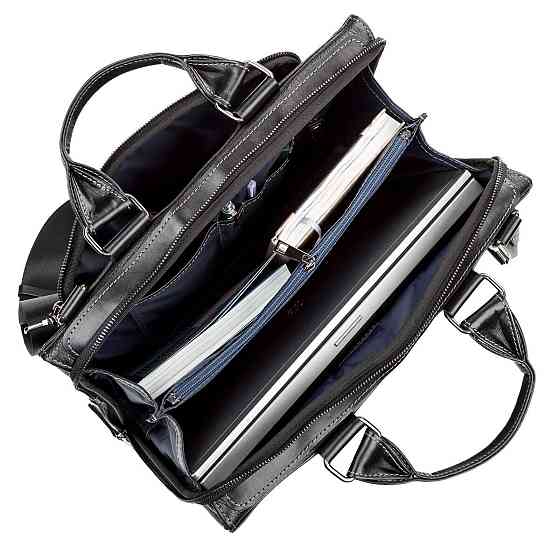 Сумка чоловіча SHVIGEL 11116 шкіряна Чорна Київ