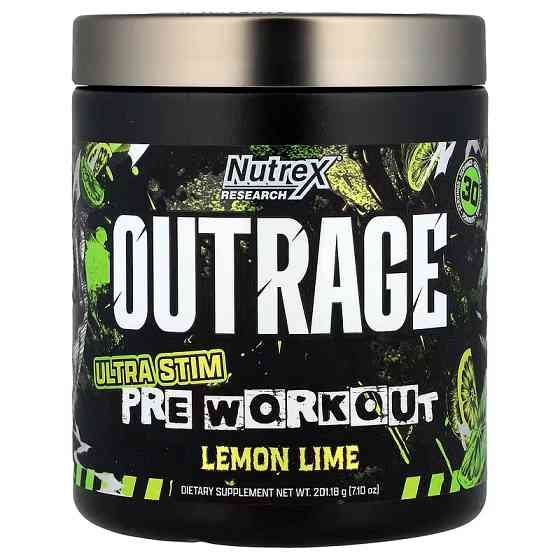 Передтренувальний комплекс Nutrex Outrage Ultra Stim Pre Workout 201,18 г, Lemon Lime Луцьк