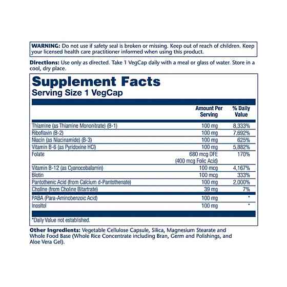 Комплекс витаминов группы В Solaray Vitamin B-Complex 100 50 раст капс Киев