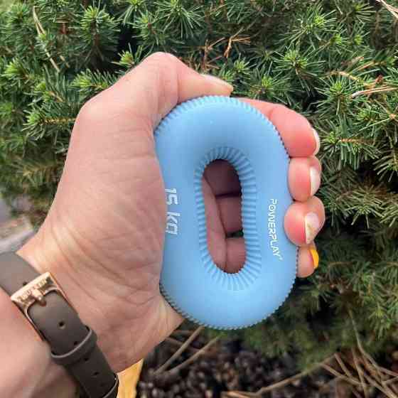 Эспандер кистевой силиконовый PowerPlay PP-4336 Hand Grip Light 15 кг. Голубой Киев