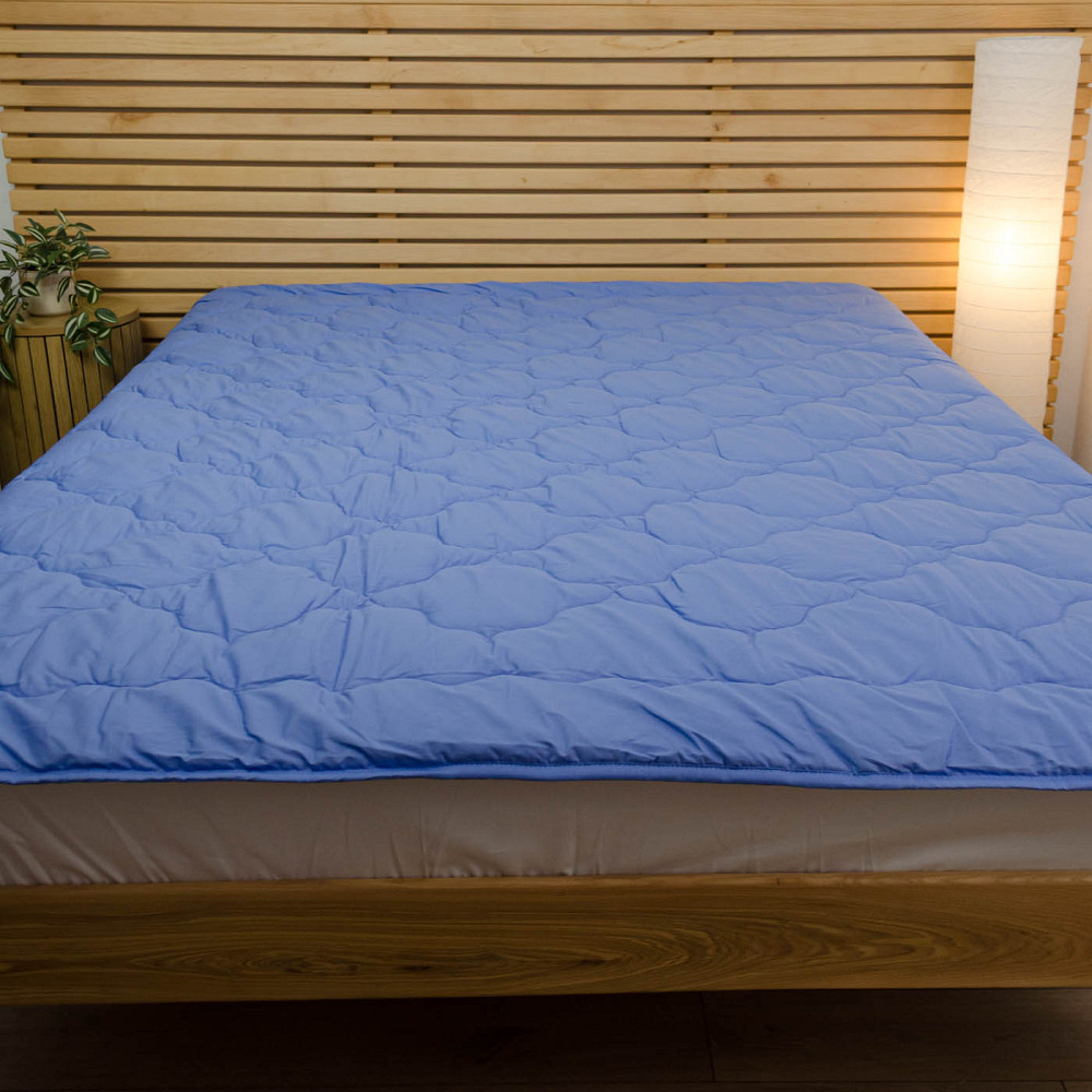 Одеяло конопляное летнее Сатин Василек YouStar евро 200х210 см (Синий) Сумы - изображение 1