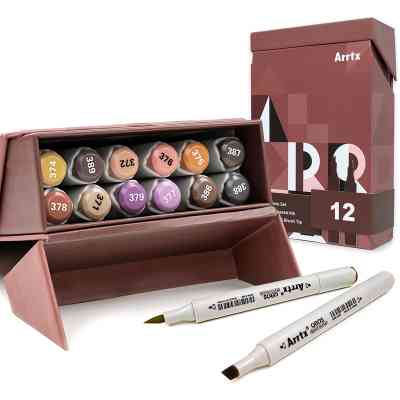 Художественный маркер Arrtx спиртовые Oros ASM-03-SK02 12 цветов, оттенки кожи (LC302772) Винница
