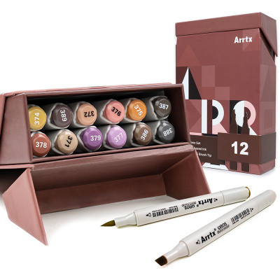 Художественный маркер Arrtx спиртовые Oros ASM-03-SK02 12 цветов, оттенки кожи (LC302772) Винница - изображение 1