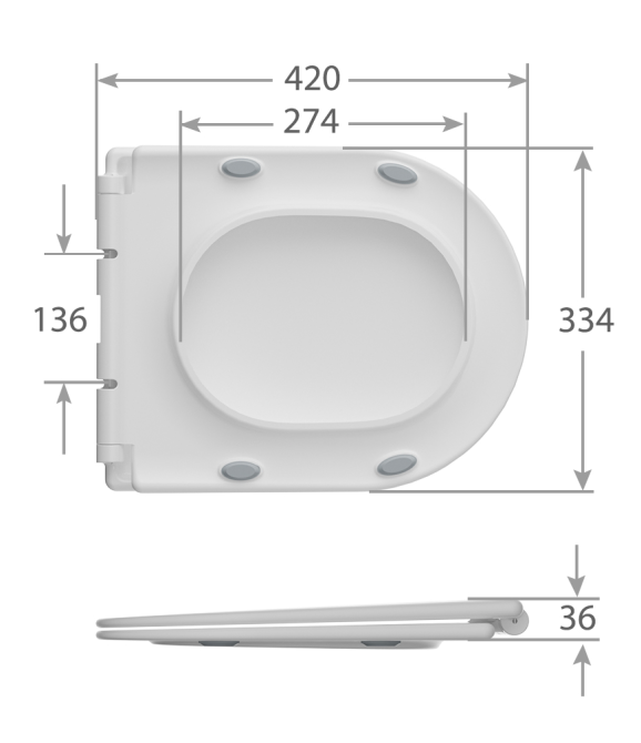 Унітаз-компакт Mixxus BEVEL-0407-T1 630х350х795mm, система змиву TORNADO 1.0   ( MI6690 ) 32404 Харків - фото 6