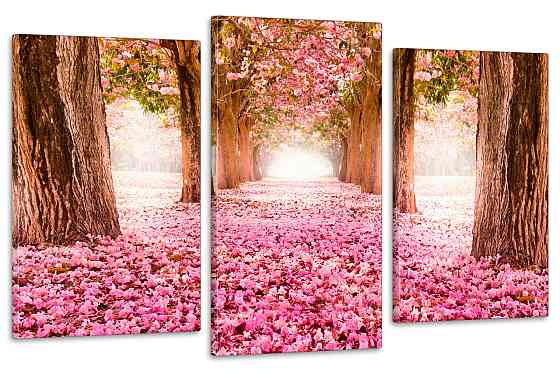 Модульная картина в гостиную / спальню  Сакура Art-662_3 70x130 см Киев