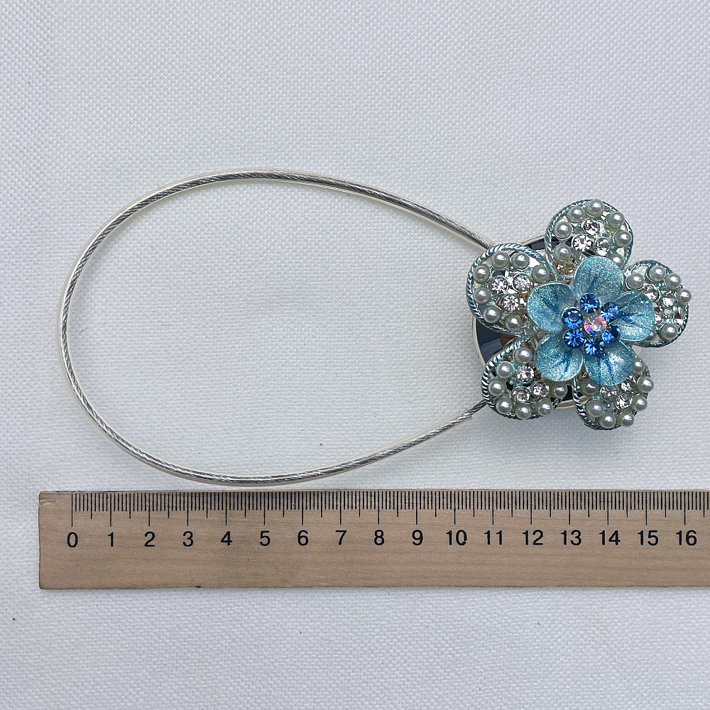 Магніти для штор та гардин "Flowers" набір 2 шт Блакитний (81-226) Київ - фото 7