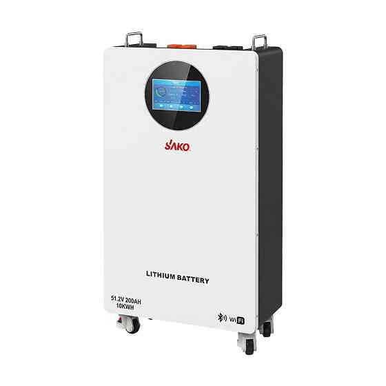 Акумуляторна батарея літій-залізо-фосфатна LiFePO4 200А*год 51.2В 10240Вт*год Sako Li-Sun series SK-51.2V200Ah настінний / Київ