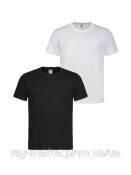 Набор базовых футболок 2шт Stedman Classic-T мужской черный/белый (ST2000-WHI-BLO) M Киев