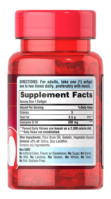 Коэнзим Q-10 Puritan's Pride Q-SORB ™ Co Q-10 60 капс Киев - изображение 2