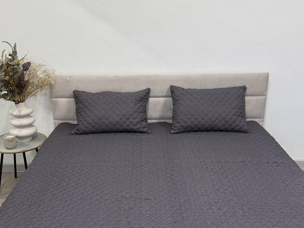 Ecotton Комплект Покривало з подушкою Ecotton 140х205 см антиалергенний сірий Коломия - фото 4