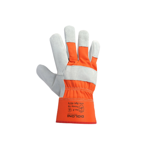 Рукавички 4573 краги спилок/червона тканина р.10(XL) манжет крага ДКГ Житомир