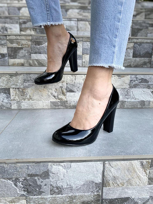 Туфлі жіночі SEASTAR чорні еко-лак 37р. каблук 10см. (4579) Коломия - фото 10