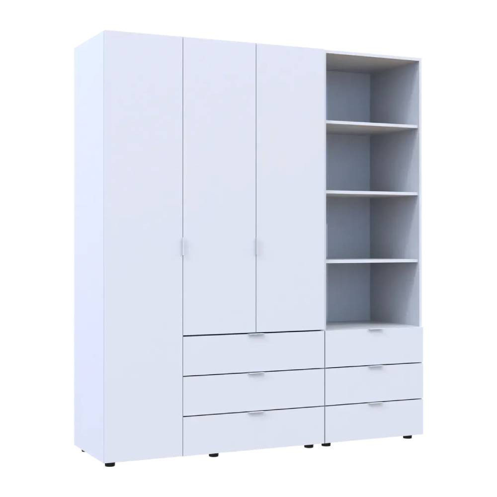 Шкаф для одежды Doros Гелар Белый 3ДСП с пеналом 176.2х49.5х203.4 (DRS-011919) Днепр - изображение 8