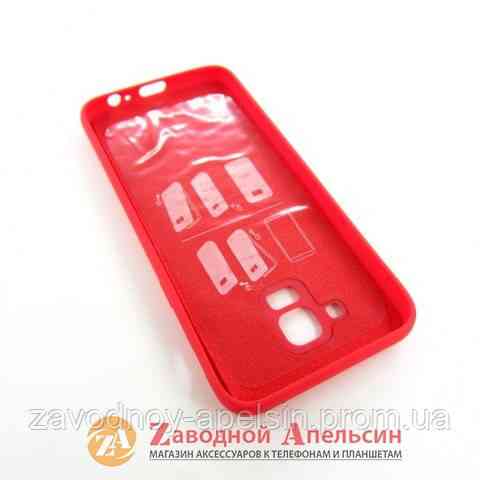 Samsung J6 J600 A6 A600 захисний чохол Silicone Cover red Одеса