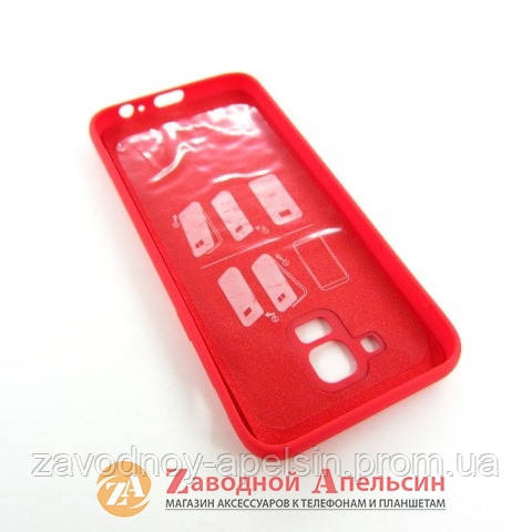 Samsung J6 J600 A6 A600 захисний чохол Silicone Cover red Одеса - фото 2