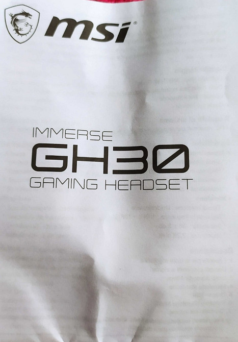 Навушники MSI Immerse GH30. Харьков - изображение 2