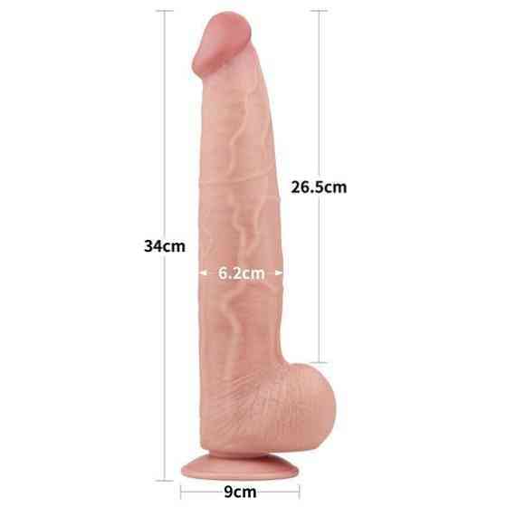 Фаллоимитатор - Sliding-Skin Dual Layer Dong 13.5