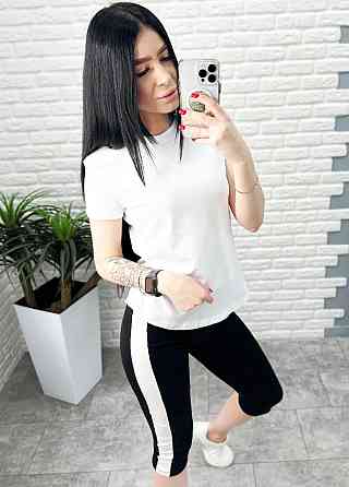 Спортивний костюм з бриджами "Dion" оптом | Батал Білий, 50-52 Київ