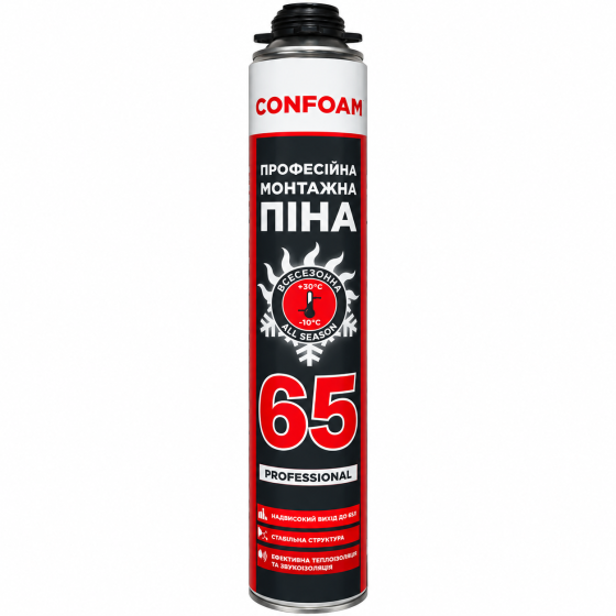 Піна монтажна поліуретанова Confoam 65 Professional всесезонна, 850 мл Киев