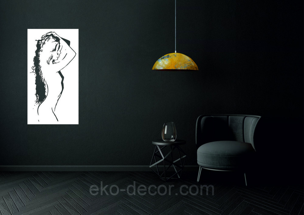 Декоративное настенное Панно «Силуэт женщины», Декор на стену 70*37 см, Белый Киев - изображение 10