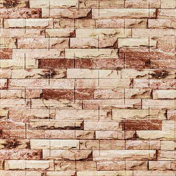 Самоклеюча 3D панель Бежева цегла Київ