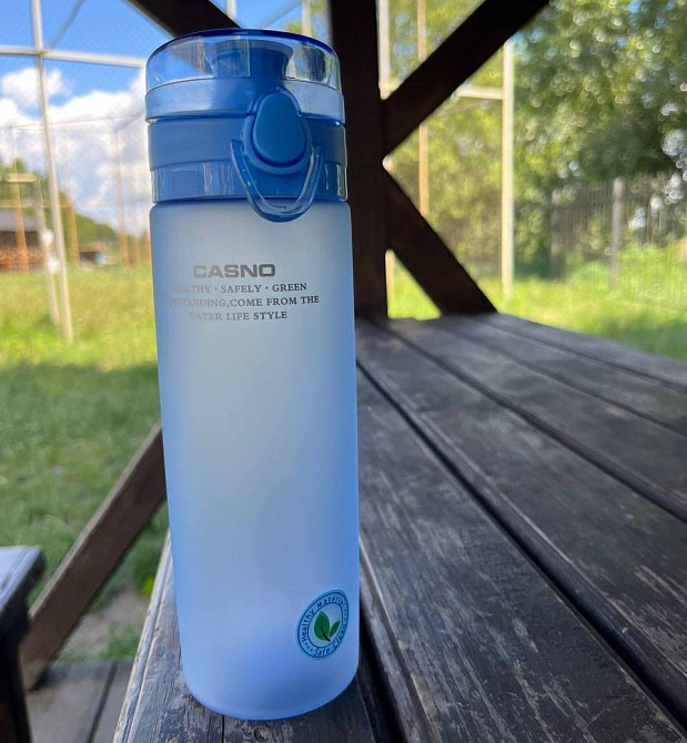 Пляшка для води CASNO 650 мл KXN-1157 Блакитна Каменское - изображение 4