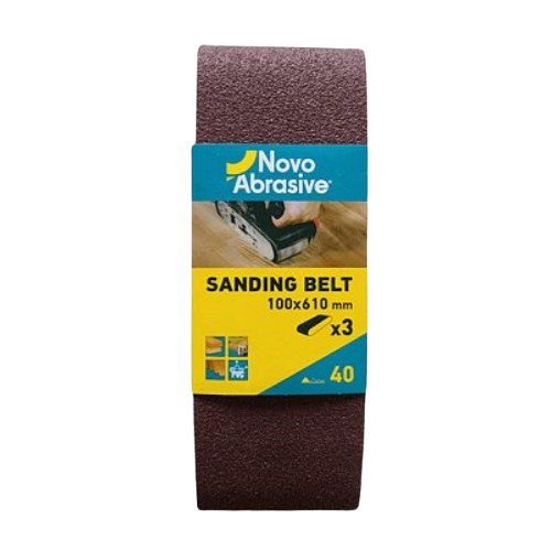 Стрічка шліфувальна 100*610мм P40 3 шт/уп NovoAbrasive Житомир - изображение 2