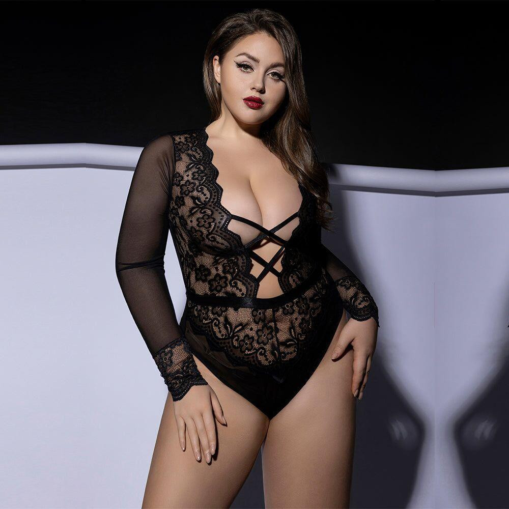 Боди JSY P61139 Black Plus Size Sex Aura Киев - изображение 1