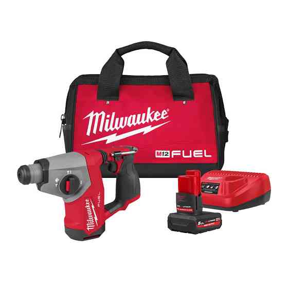 Перфоратор акумуляторний безщітковий SDS-PLUS MILWAUKEE M12 FHAC16-501BRF (1,15Дж) (1 текстильн.футляр, 2 батареї M12 HB5, 1 зар Одеса