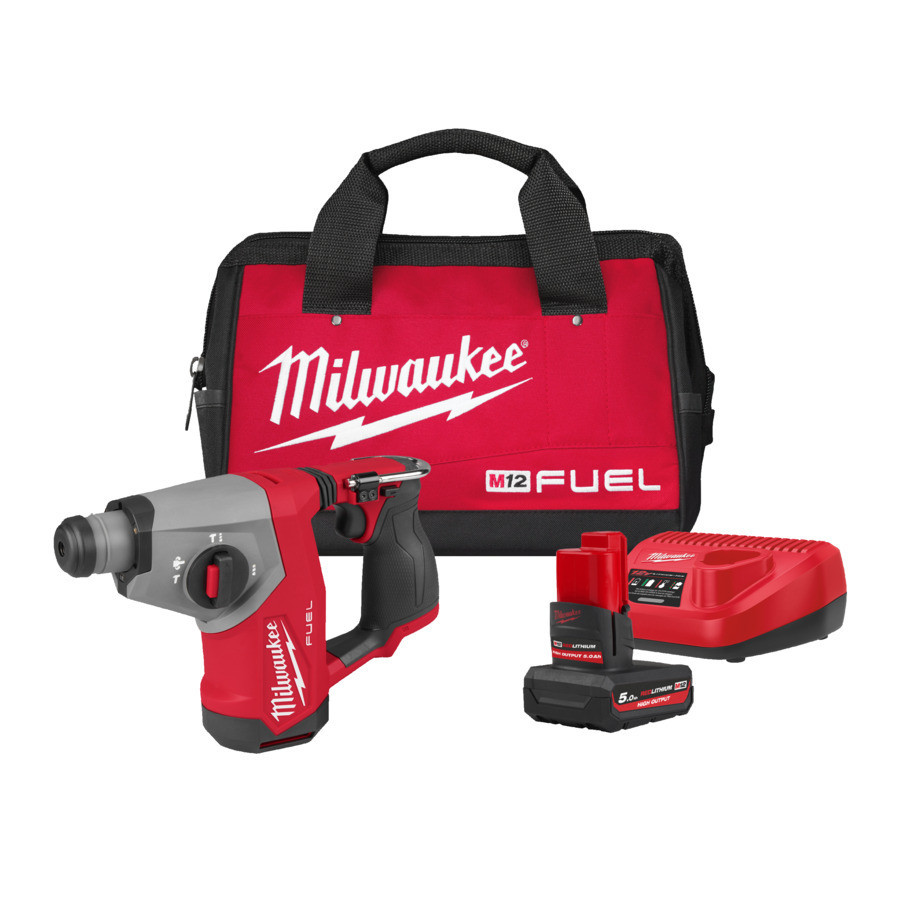 Перфоратор акумуляторний безщітковий SDS-PLUS MILWAUKEE M12 FHAC16-501BRF (1,15Дж) (1 текстильн.футляр, 2 батареї M12 HB5, 1 зар Одеса - фото 1