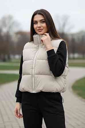 Жилетка чорна жіноча укорочена Бежевий 50/52 Харків