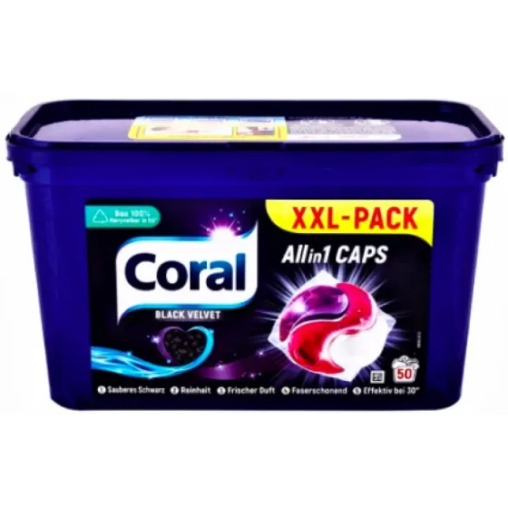 Капсулы для стирки черных вещей Coral, 50 шт Львов