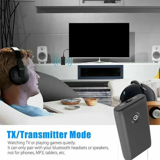 Бездротовий Bluetooth 5.0 передавач-приймач аудіоадаптер 2 в 1 A2DP 3,5 мм роз'єм MX адаптер для ПК телевізора телефон автомобіля Київ