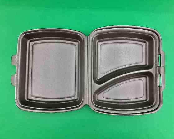 Ланч-бокс з спіненого полістиролу з кришкою (250*210*70) чорний HP-2 (125 шт) Харків